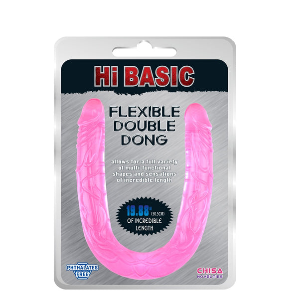 Jelly Flexible Double Dong Pink