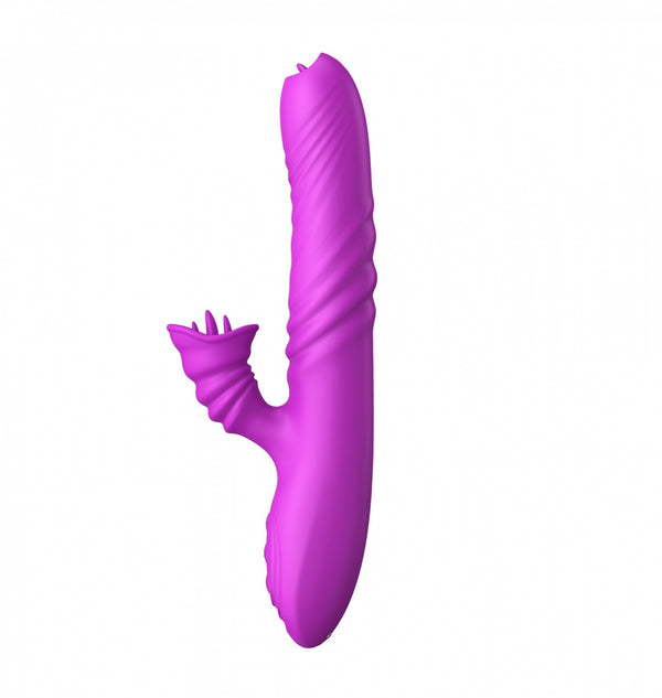 Angelia USB vibrator 3 functions of thrusting / 20 vibrations Purple