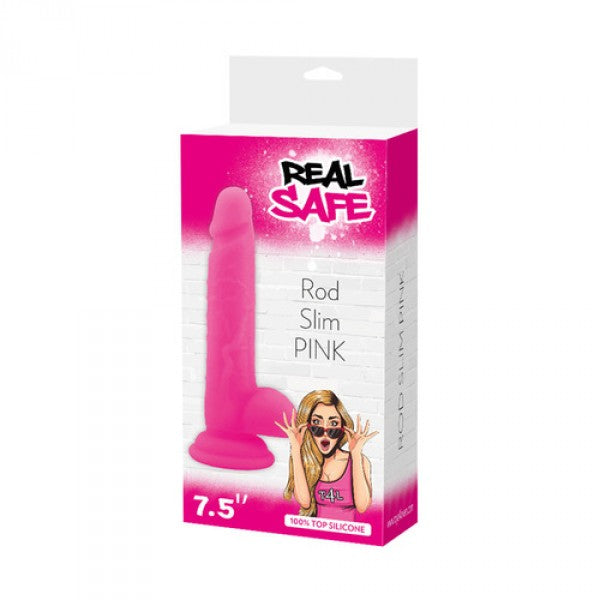 Dildo Fallo realistico real safe rod slim pink