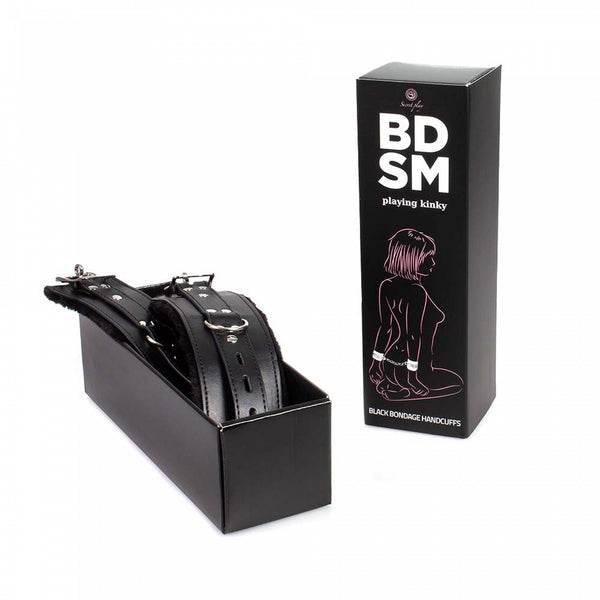 Kajdanki Black Bondage Handcuffs BDSM