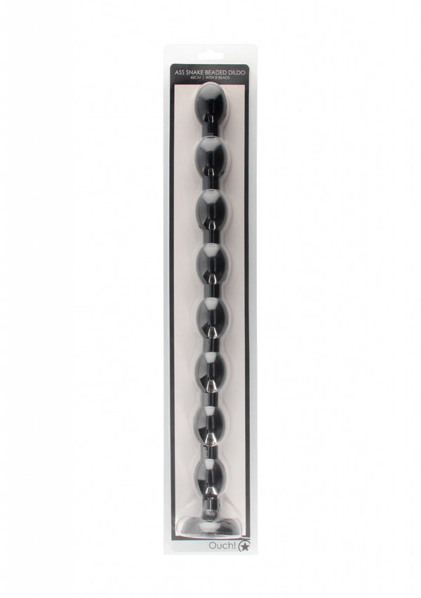 Ass Snake Beaded Dildo 48 cm Black