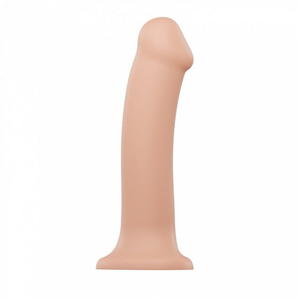 SEMI REALISTIC DUAL DENSITY BENDABLE DILDO VANILLA   XL