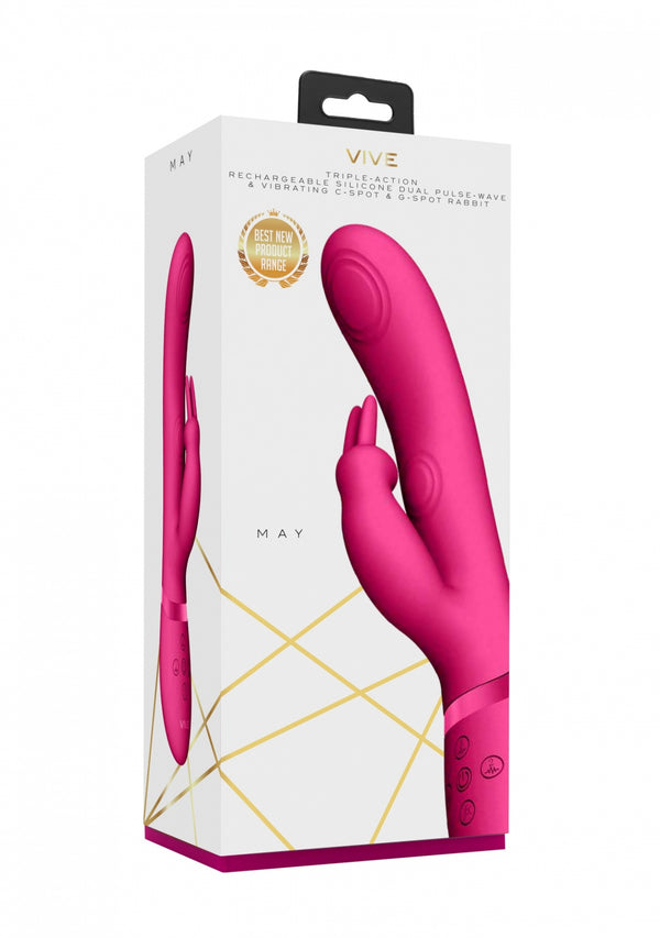 May   Pulse Wave & C spot & G Spot Rabbit   Pink