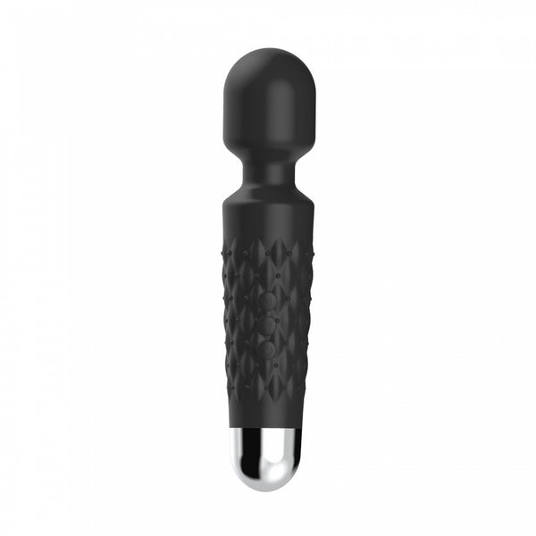 Silicone 9 vibration function Black stimulator