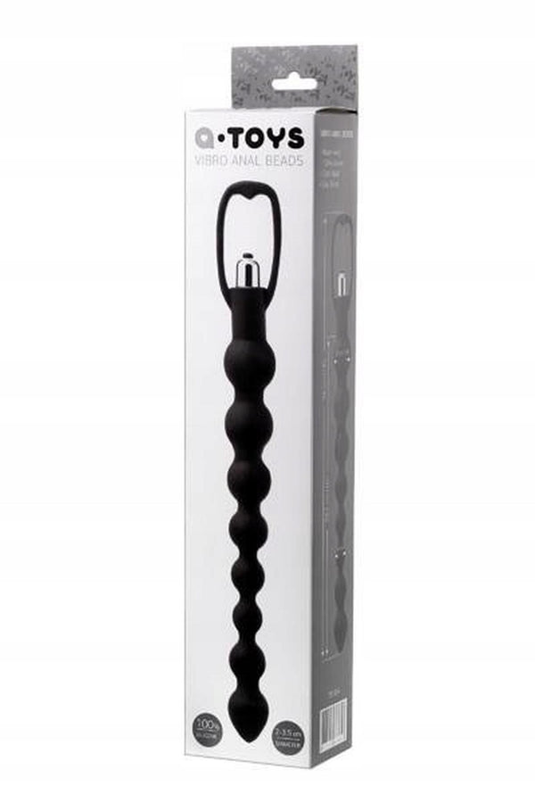 A TOYS, Anal Vibration Chain, Silicone, Black, 34 cm