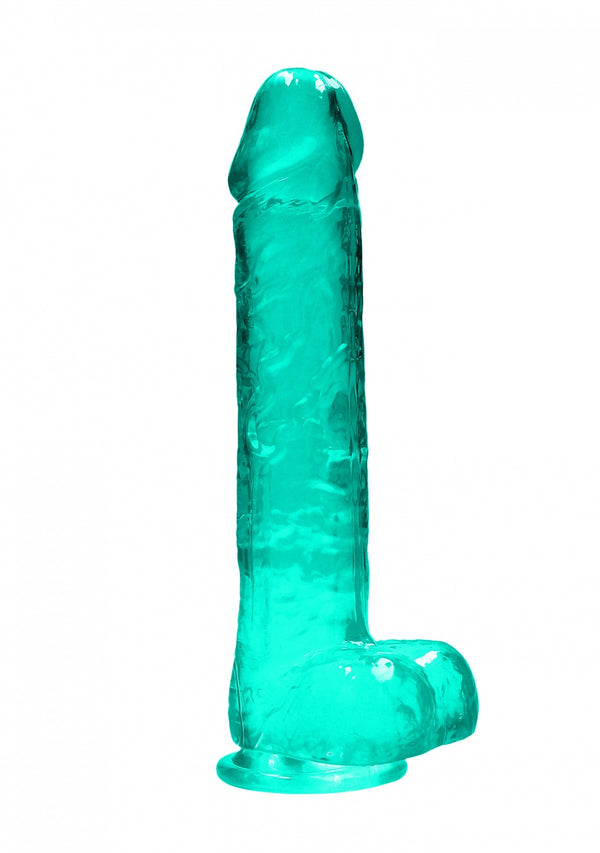 9/25 cm Realistic Dildo With Balls Turquoise