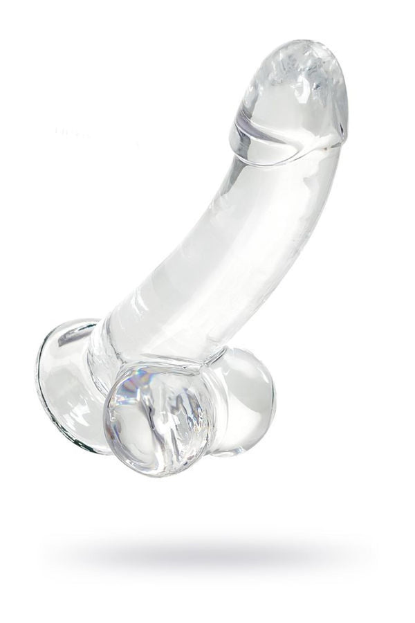 Realistic dildo A Toys by TOYFA Cryst, TPE, transparent, 15 cm