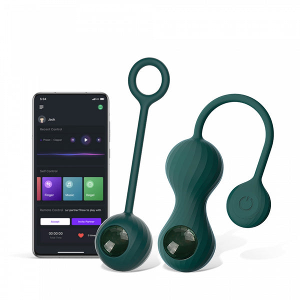 Magic Motion   Crystal Duo Smart Kegel Vibrator with Weight Set