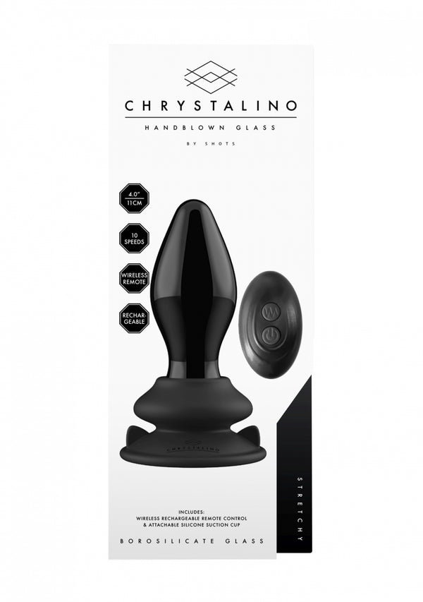 Stretchy With Suction Cup and Remote 10 Speed ​​Black