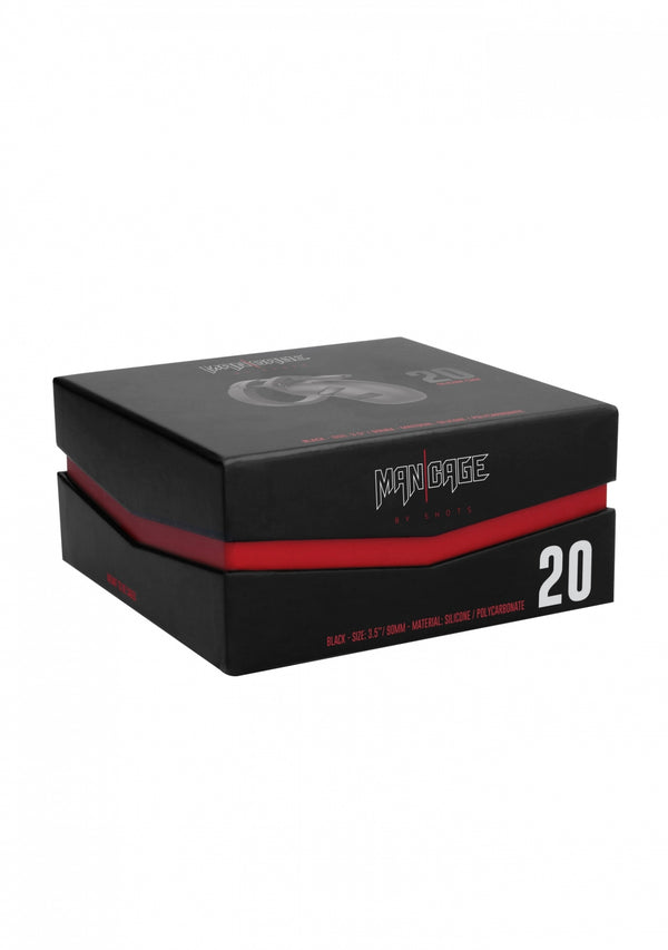 Model 20 Chastity 3.5 Silicone Cock Cage Black