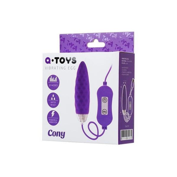A TOYS, Vibro egg Cony, with control panel, silicone, violet