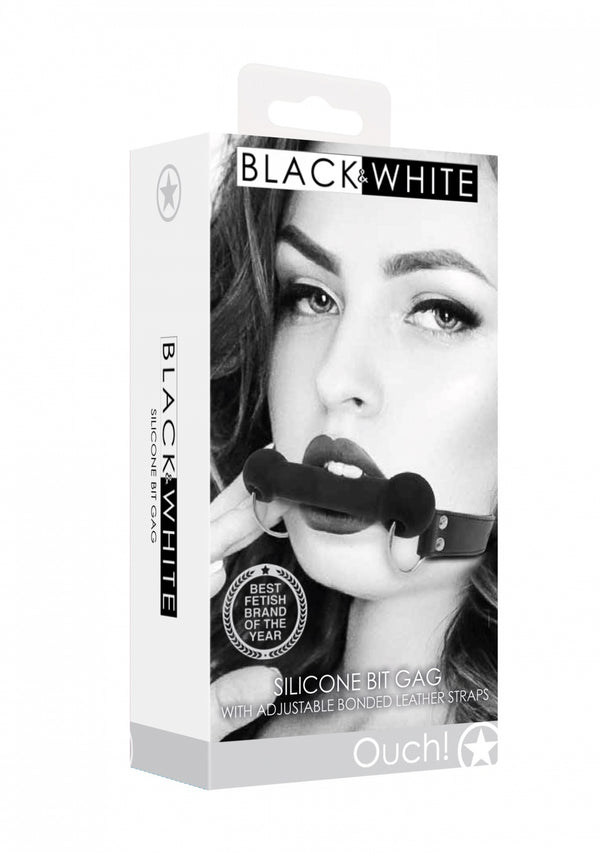 Silicone Bit Gag   With Adjustable Bonded Leather Straps