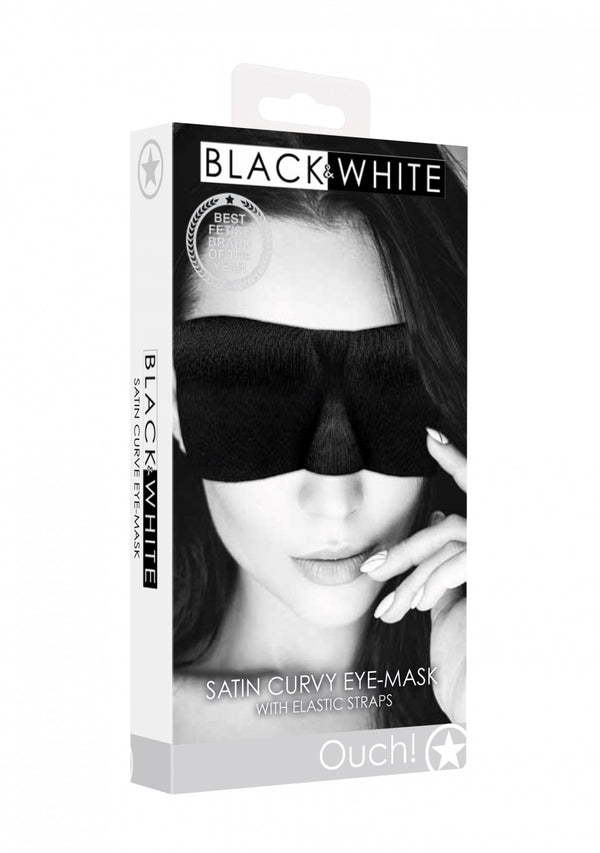 Satin Curvy Eye Mask   With Elastic Straps