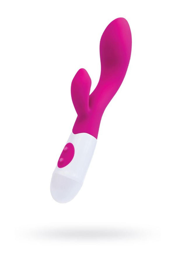 A TOYS, Vibrator Fela with Clitoral Stimulator, Silicone, Pink, 20.5 cm, 10 speeds, 2xAAA