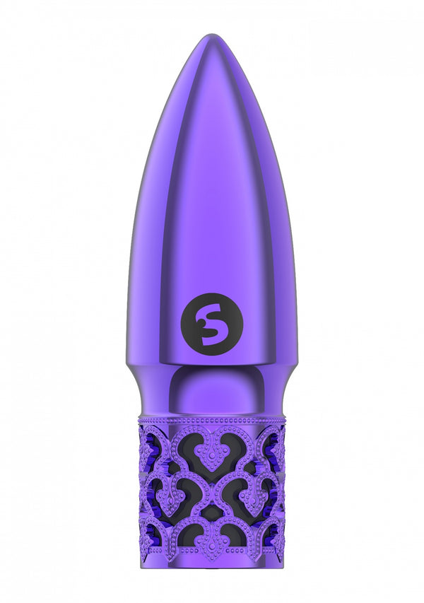Glitter Rechargeable ABS Bullet Purple