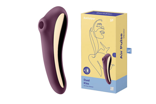 Dual Kiss Stimulator (Wine Red)