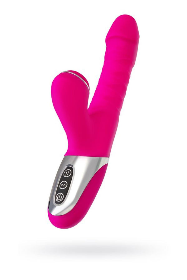 JOS Thrusting and sucking vibrator To Frolly, silicone, pink, 21.5cm