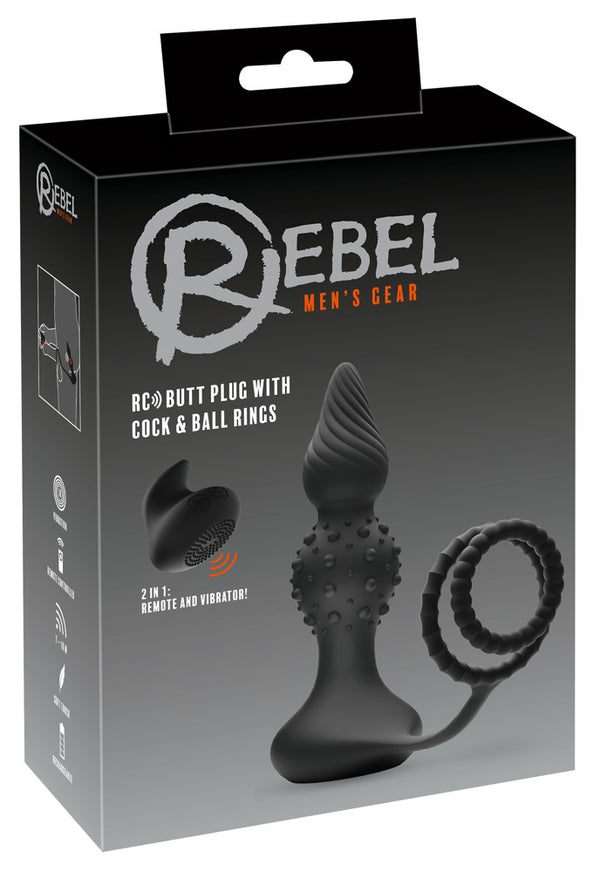 Rebel RC butt plug with cock&amp;b
