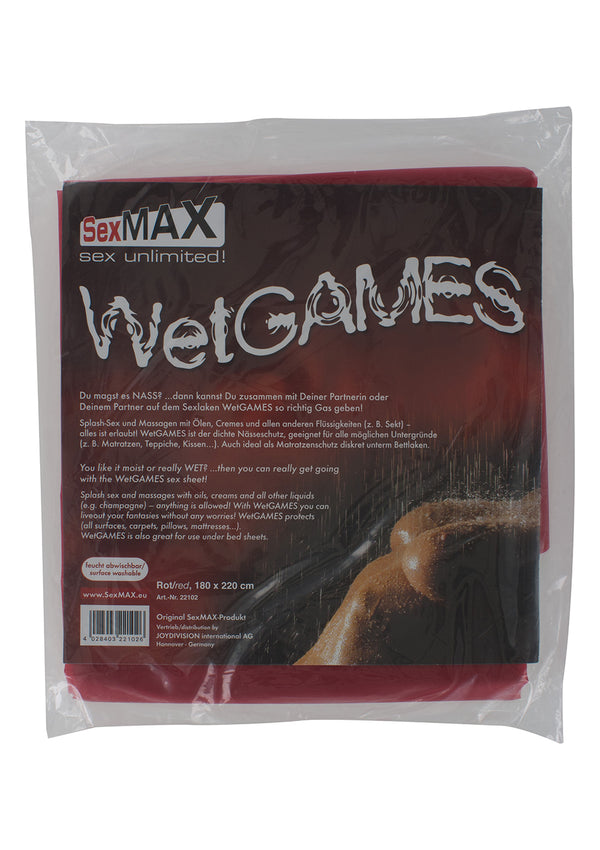 BDSM SexMAX WetGAMES Sex sheet, 180 x 220 cm, red