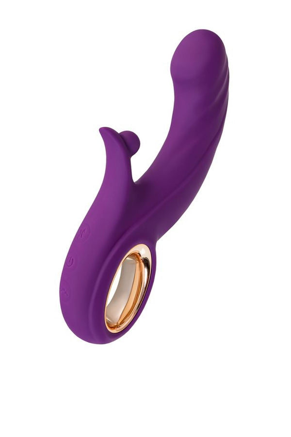 Vibrating roller with Up&amp;Down functions by JOS Julli, silicone, purple, 20.5 cm