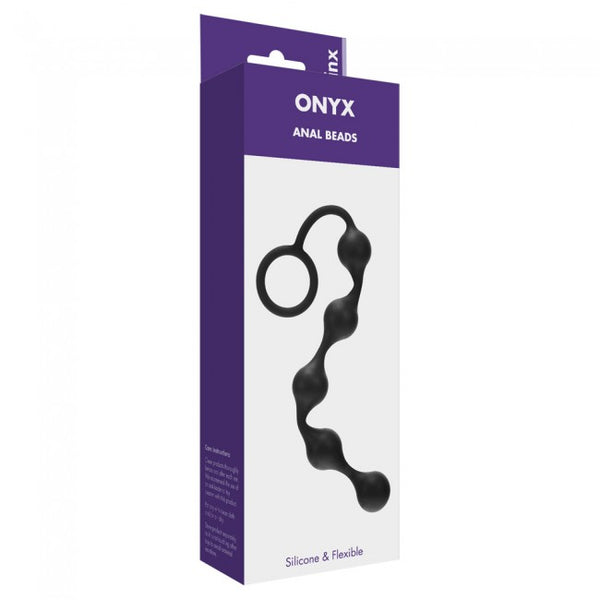 Plug/Beads Onyx Silicone Anal Beads