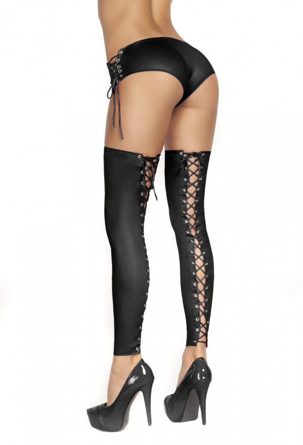Casma Black L/XL Footless Stockings