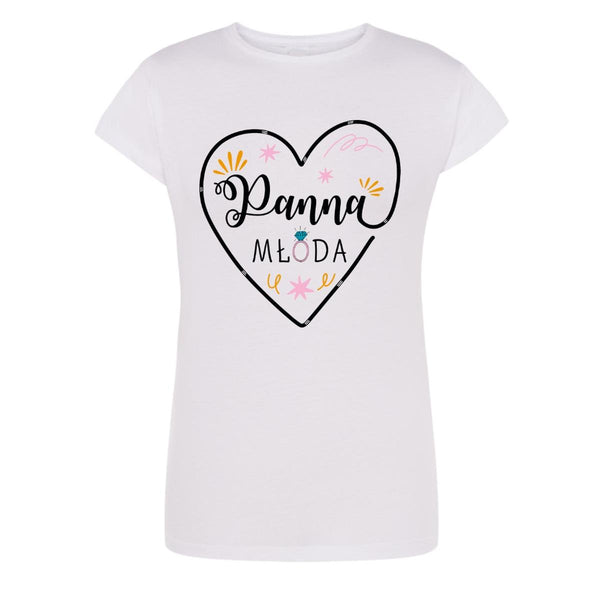Biała koszulka damska Panna Młoda  S