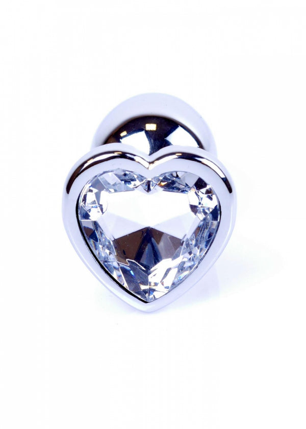 Plug Jewelery Silver Heart PLUG Clear