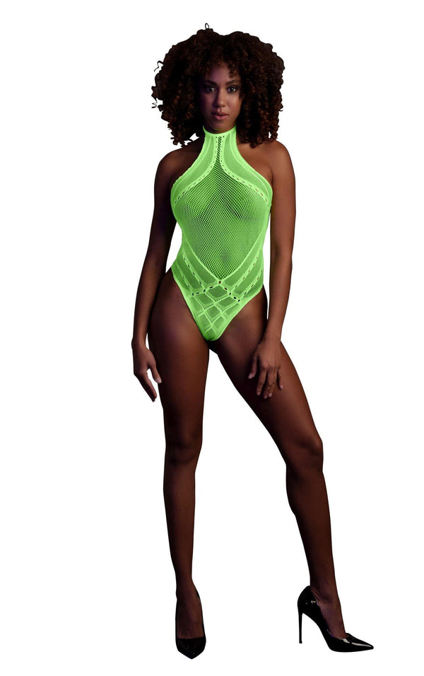 Body with Halter Neck   Neon Green   XS/XL