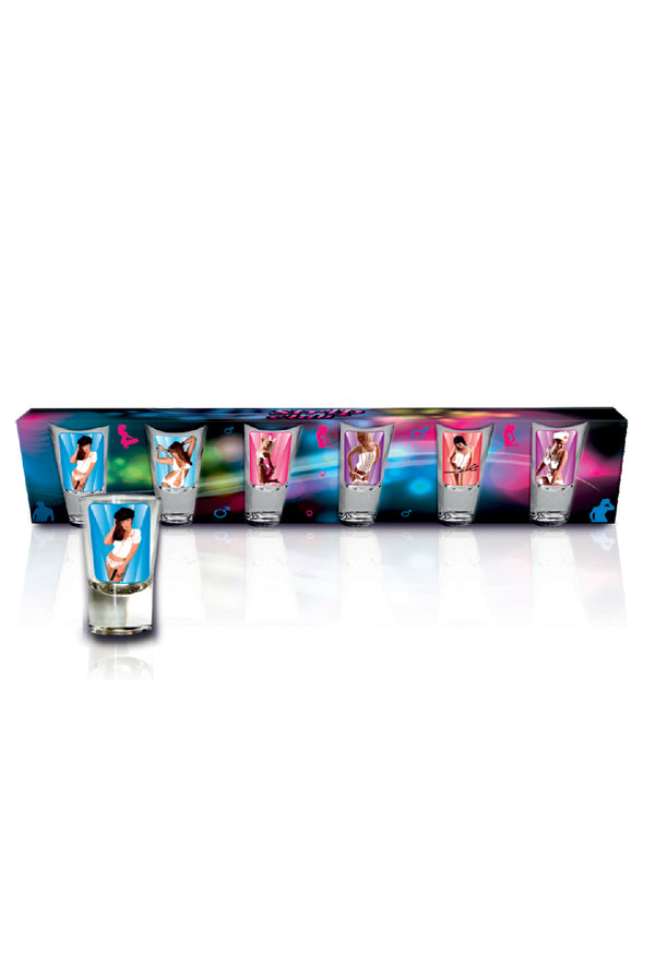 Glass Set of 6 glasses 35ml Strip Club Women