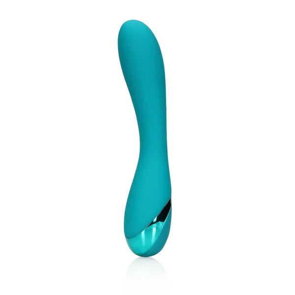 Smooth Silicone G Spot Vibrator   Teal Blue