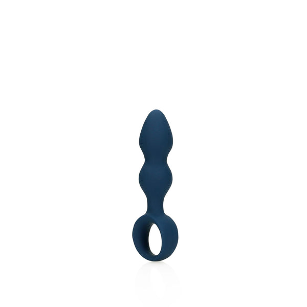 Teardrop Shaped Anal Plug   Small   Baltic Blue