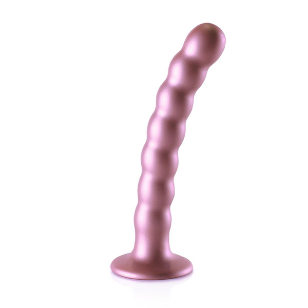 Beaded Silicone G Spot Dildo   6,5 / 16,5 cm