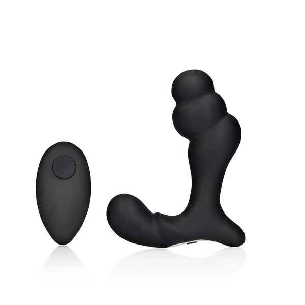 Stacked Vibrating Prostate Massager with Remote Control   Black