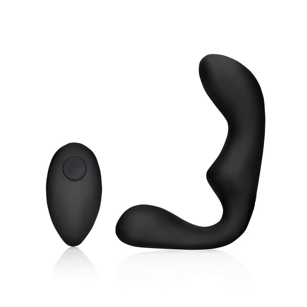 Pointed Vibrating Prostate Massager with Remote Control   Black