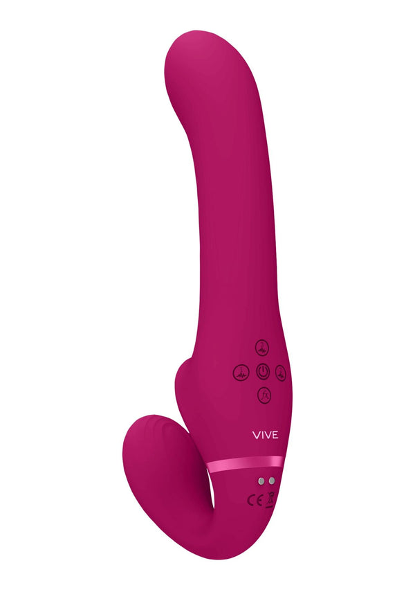 Ai Dual Vibrating &amp; Air Wave Tickler Strapless Strapon