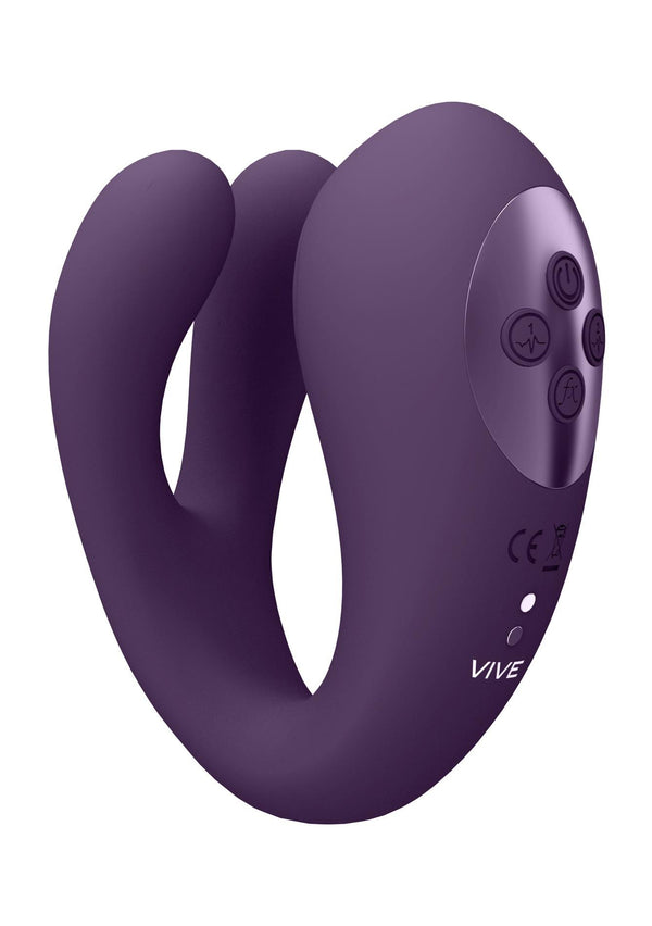 Yoko Triple Action Vibrator Dual Prongs with Clitoral Pulse Wave