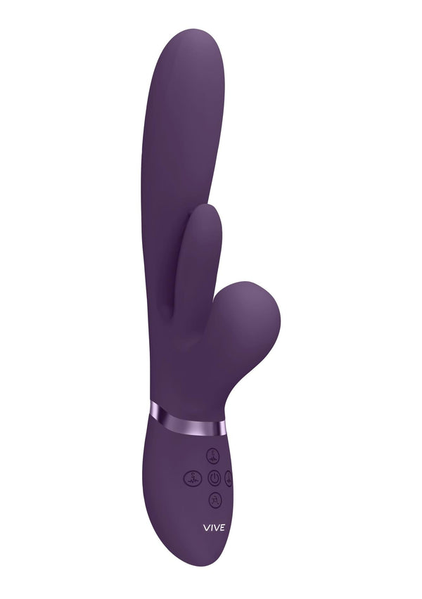 Kura Thrusting G Spot Vibrator with Flapping Tongue and Pulse Wave Stimulator