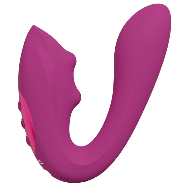 VIVE Yuki Rechargeable Dual Motor G Spot Vibrator with Massaging Beads Pink