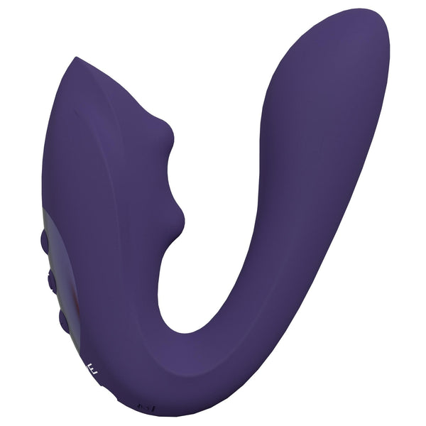 VIVE Yuki Rechargeable Dual Motor G Spot Vibrator with Massaging Beads Purple