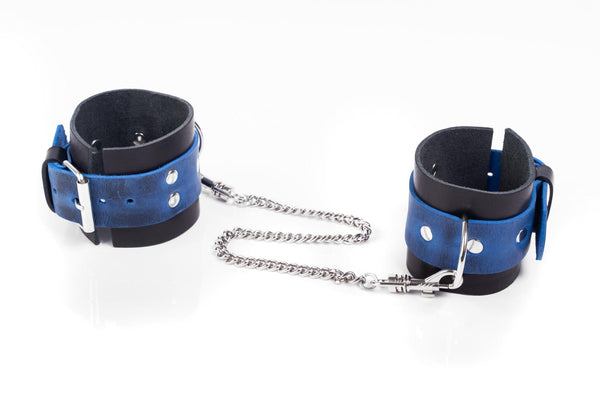 Kajdanki  Cuffs Crazy Horse Blue, Small
