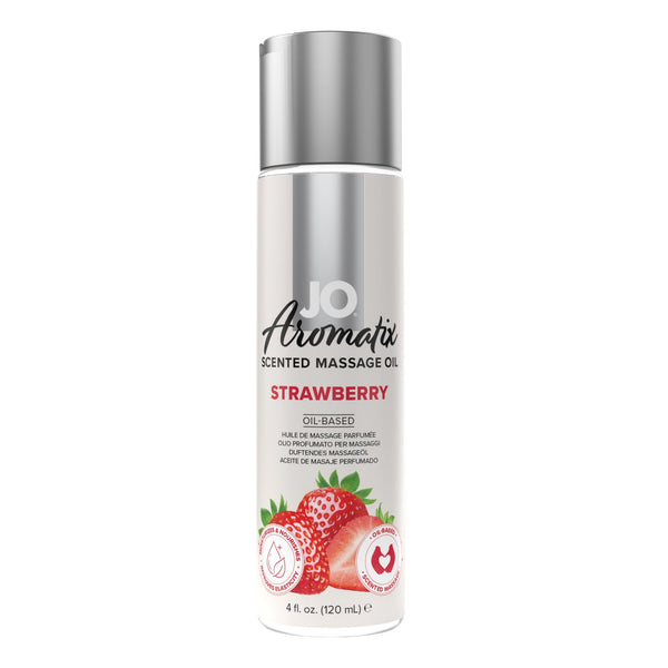System JO   Aromatix Scented Massage Oil Strawberry 120 ml