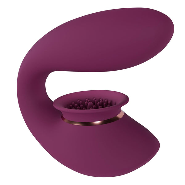 Twitch 3 Rechargeable Vibrator &amp; Suction Silicone 10 Speed ​​Burgundy