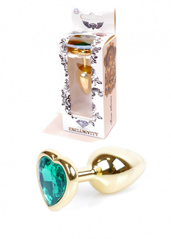 Plug Jewellery Gold  Heart PLUG  Green