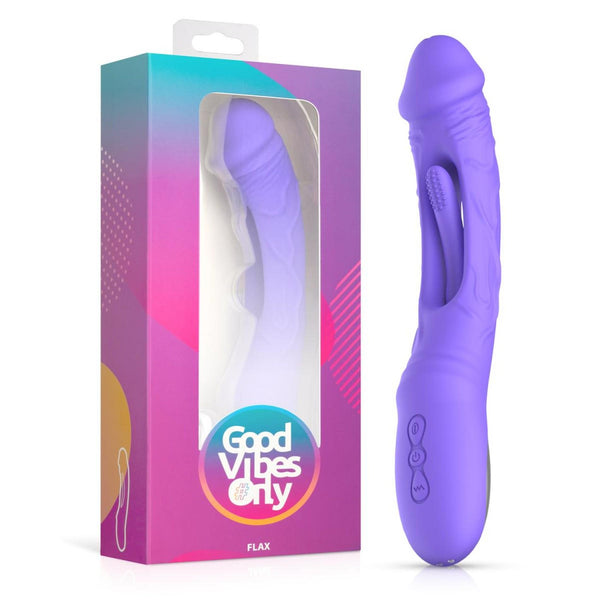 Good Vibes Only Flax Vibrating Dildo with G Spot Stimulator