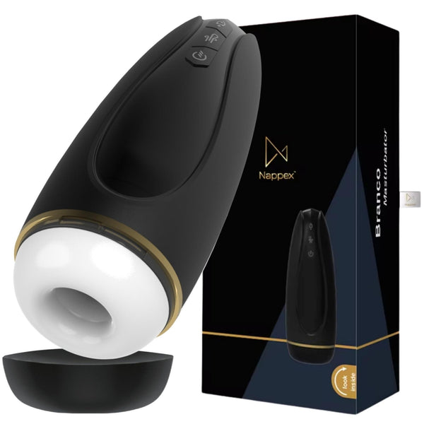 Masturbator   Nappex™ Branco Black   Premium Mastubators (10 Languages
