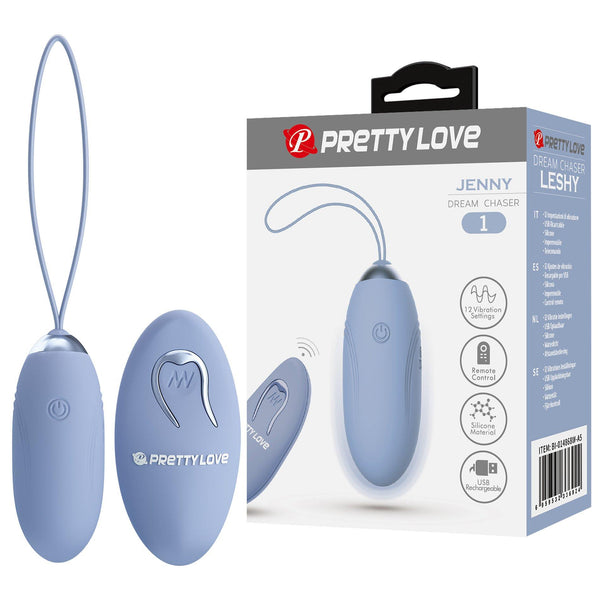 PRETTY LOVE   JENNY Dream chaser 1, Blue, Wireless remote control 12 vibration functions