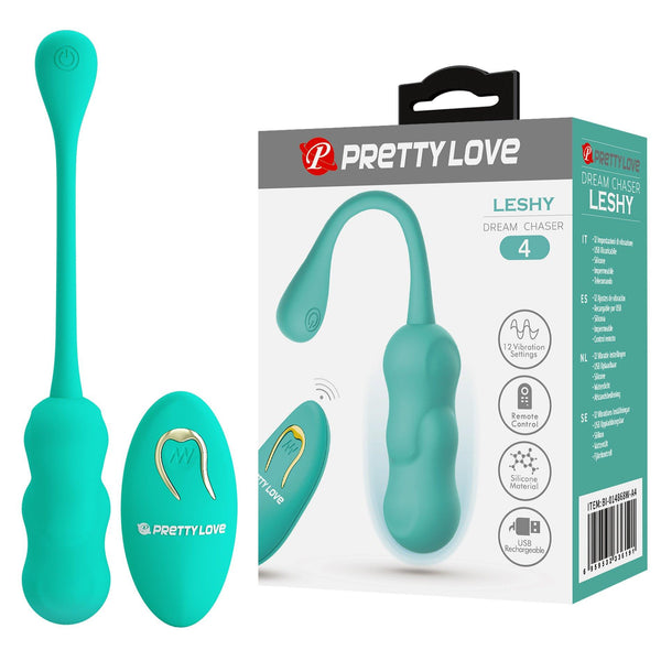 PRETTY LOVE   LESHY Dream Chaser 4, Green, 12 vibration functions Wireless remote control