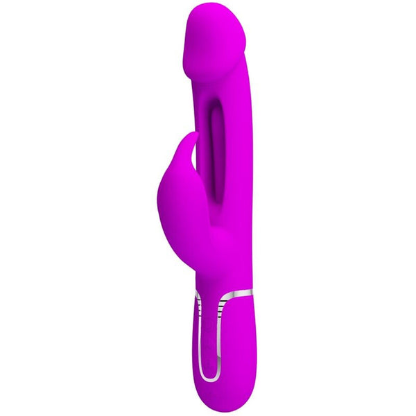 PRETTY LOVE Kampas Rabbit 3 in 1, multifunction vibrator with tongue violet