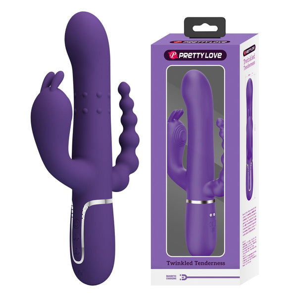 PRETTY LOVE Cammy Dark Purple, Twinkled Tenderness, 7 thumping functions 7 vibration functions 4 rolling functions
